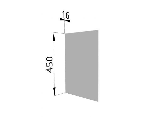 Панель торцевая (для шкафа горизонтального высокого) ВПГ Ройс (Белый софт)
