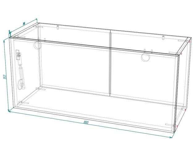 Кёльн ШВГС 800 Шкаф верхний горизонтальный со стеклом (Софт тоффи/корпус Венге)