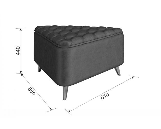 Пуф Трио 2 янтарь велюр