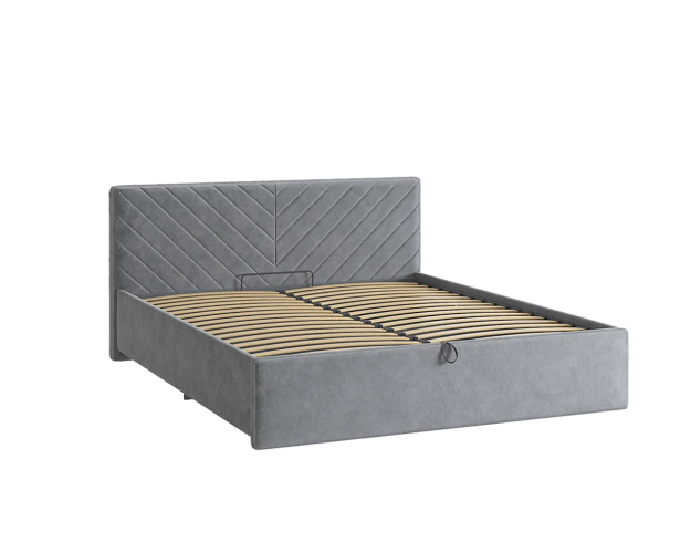 Кровать с подъемным механизмом 1600 Сандра 2 оникс (велюр)