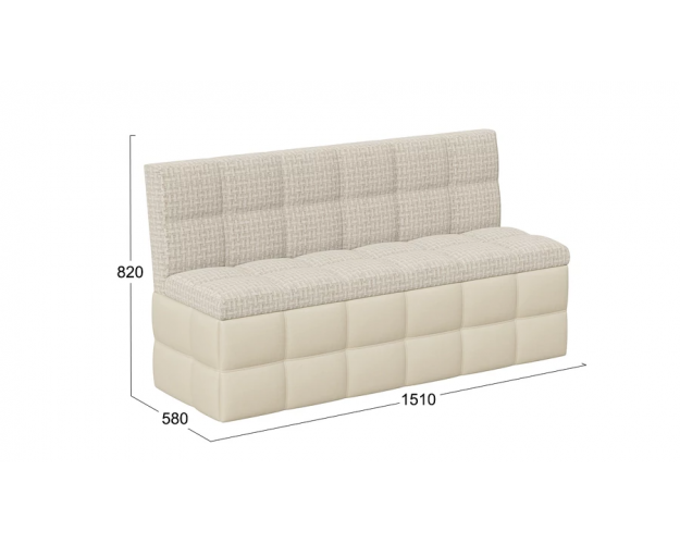 Скамья прямая Домино исп. 2 крем